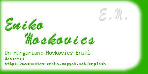 eniko moskovics business card