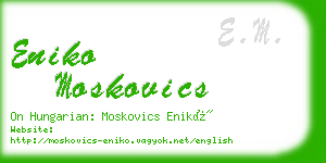 eniko moskovics business card